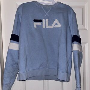 FILA Men's Light Blue Crewneck Sweater